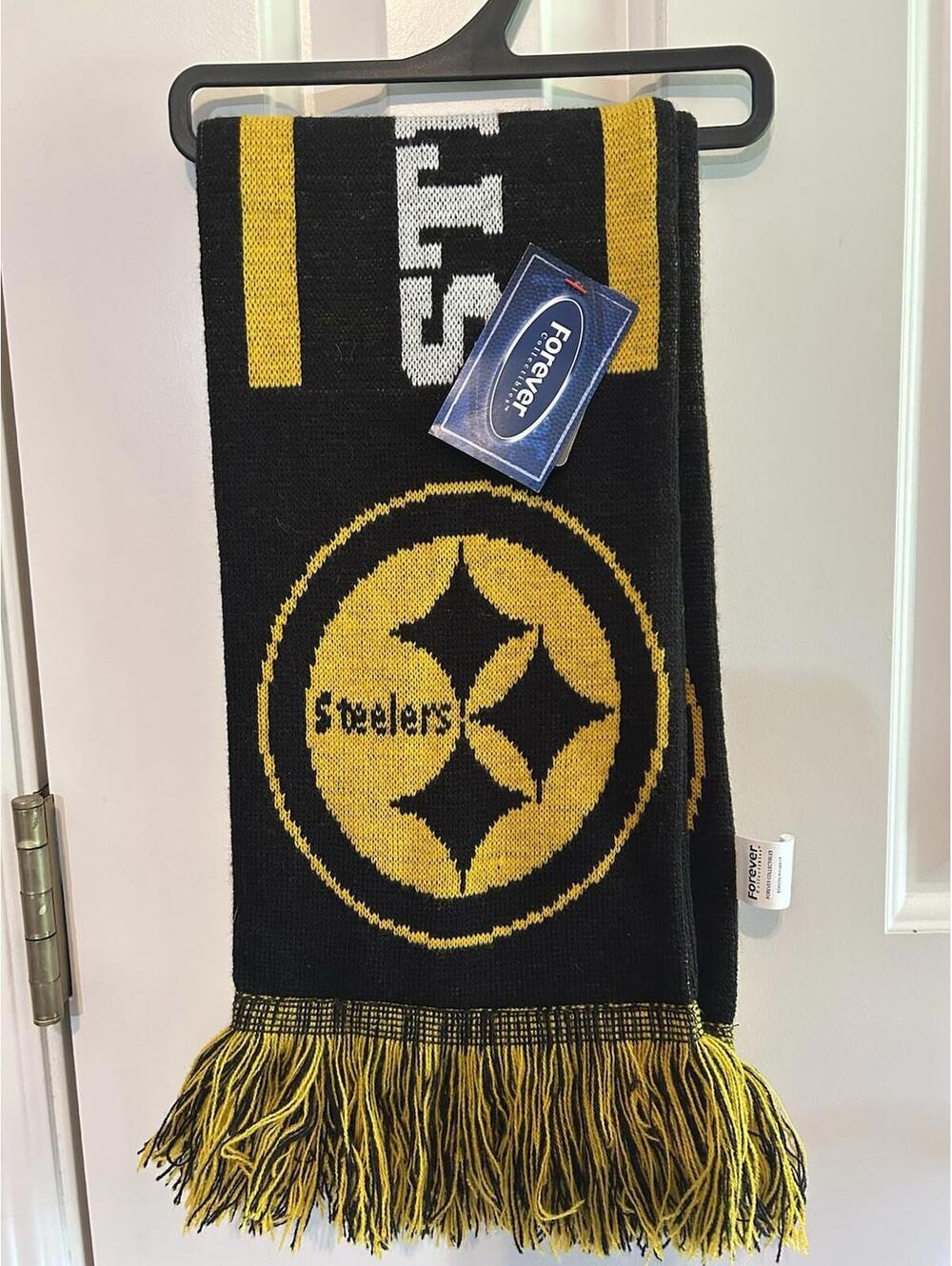 Forever Collectibles Pittsburgh Steelers Knit Scarf New Black And Gold